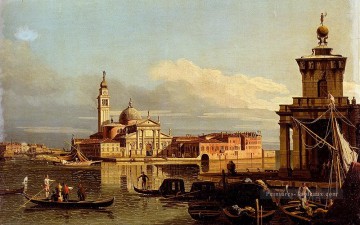  Bernardo Peintre - Une Vue à Venise De La Punta Della Dogana Vers San Giorgio Maggiore Urbain Bernardo Bellotto